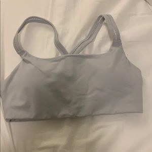 Grey Athleta sports bra mesh straps size small
